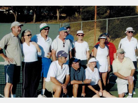 Left photo of tennis players