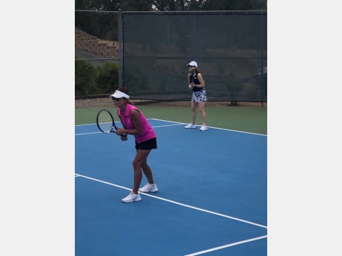 Right photo of tennis players