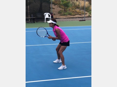 Left photo of tennis players