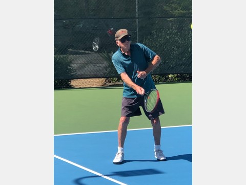 Left photo of tennis players