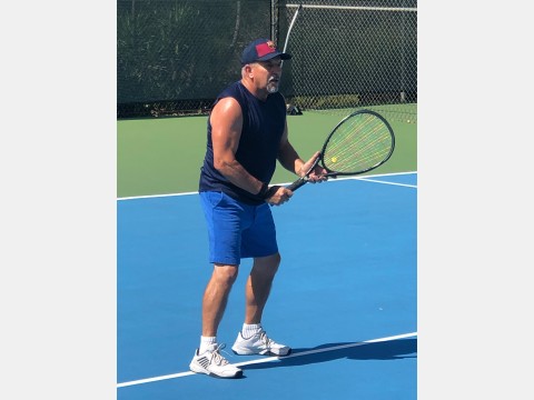 Left photo of tennis players