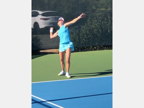 Left photo of tennis players