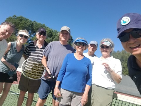 Right photo of tennis players