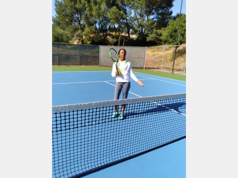 Right photo of tennis players