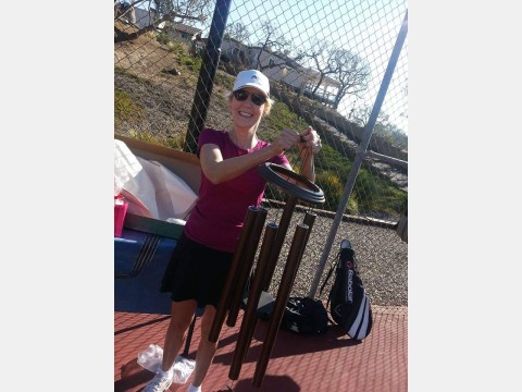 Left photo of tennis players